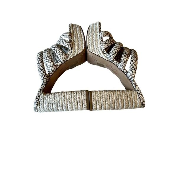 VINCE CAMUTO Women's Patrest Raffia Platform Mule Sandal Cream Size 7.5 - Picture 4 of 11